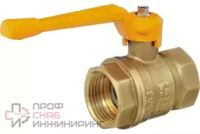 Кран шаровой латунь газ А10 Ду32 Ру40 м/м полнопроходной рычаг БАЗ