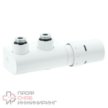 Терморегулирующий комплект Danfoss VHX и термоэлемент RAX для дизайн-радиаторов и полотенцесушителей белый угловой