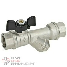 Кран шаровой ВВ 3/4' бабочка с фильтром Bugatti INDIANA