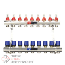 Коллекторные группы из латуни с расходомерами и регулирующими клапанами Varmega VM15409