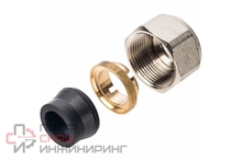 Резьбозажимное WAAG 15 x 1.0-3/4" обжим-резьба латунь (никель) евроконус