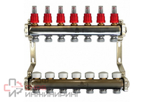 Коллекторный блок Gekon для теплого пола 1"x3/4"EU отверстий-7