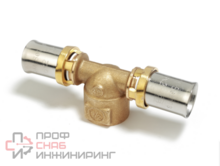 Тройник МП PE-X пресс латунь Дн26х3/4"х26 ВР Giacomini