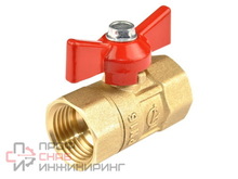Кран шаровой латунный 1/2 г/г ПРАКТИК Галлоп бабочка