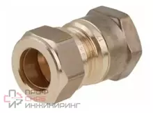 Переходник 18-1/2", General Fittings 1N00, обжим-резьба, вн., латунь