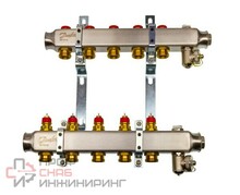 Комплект коллекторов Danfoss SSM-5 с кронштейнами для 5 контуров