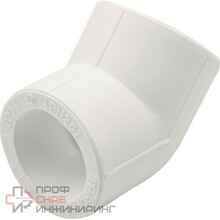 Угольник THERMOLIGHT 45гр. PP-R 32 белый (15/150)