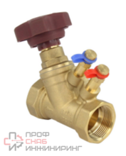 Клапан балансировочный DN.ru VB0000P-T 1 1/2ʺ Ду40 Ру16, корпус - латунь, усиленный, резьбовой