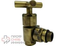Вентиль SR Rubinetterie угловой (крест) серия "Prestige & Minimal" 1/2", цвет бронза