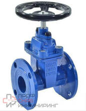 Задвижка чугун 30ч39р аналог МЗВ обрезиненный клин EPDM гайка чугун, шток сталь Ду 100 Ру16 фл RMCX