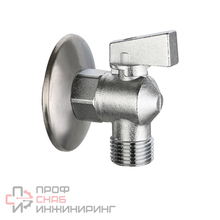 Кран шаровой угловой Vieir 1/2"-1/2 мат. хром.