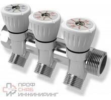 Коллектор Royal Thermo с регулировочными вентилями 3/4х1/2, 3 выхода