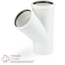 Тройник, 45°, 110, 50, PP (полипропилен) Rehau