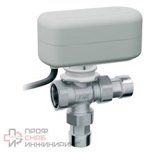 Шаровой кран FAR 3-х ход. 9,1 куб.м/ч 1" ВР-американки с приводом 40сек 24В