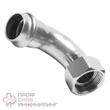 Угольник Franta с накидной гайкой ВПр-ВР 90°, 18хG1/2, из нержавеющей стали SUS 304