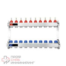 Группа коллекторная с расходомерами VARMEGA ВР 1" на 10 контуров 3/4" EK