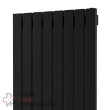 Стальной вертикальный радиатор отопления Warmmet Flat 60V длина 750 мм секций 5 цвет черный тип подключения: нижнее левое