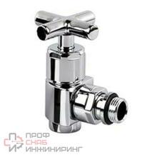 Вентиль SR Rubinetterie угловой (крест) серия "Prestige & Minimal" 1/2", цвет хром