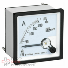 Амперметр аналоговый Dekraft 400/5А AC 72х72мм КТ 1,5 трансф. подкл.