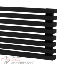 Стальной горизонтальный радиатор отопления Warmmet Luxe 60H ширина 1250 мм секций 5 цвет черный тип подключения: нижнее левое