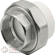 Муфта THERMOLIGHT комбинированная разъемная PP-R ВР 50х1 1/2" белый (4/36)