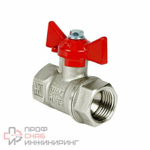 Кран шаровой Valfex никель Ду1" Ру40 ВР/ВР полный проход ручка-бабочка 150C 11Б27фт1М