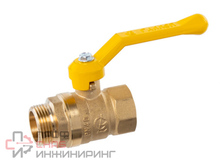 Кран шаровый Галлоп для газа СТАНДАРТ мод. 221 DN-25 ВН PN40 рычаг