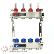 Группа коллекторная с расходомерами VARMEGA ВР 1" на 4 контура 3/4" EK