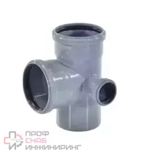 Крестовина РосТурПласт PP-H 2-пл сер б/н Дн110х110х50х87гр прав в/к