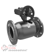 Кран шаровой стальной LD КШ.Ц.Ф.Р Ду300 Ру16 с редуктором