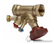 Клапан балансировочный STAD c дренажем G 1/2" DN15 гладкие патрубки PN20 AMETAL wo handwheel