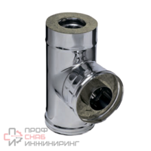 Сэндвич-тройник Ferrum 90° (430/0,5мм + нерж.) Ф180х280