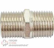 Ниппель РосТурПласт переходной НР 1/2" 37 мм индивидуальная упаковка никель RTP