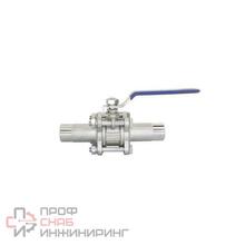 Кран шаровой приварной трехсоставной нержавеющий Newkey (3PC)  AISI316 DN50 (2")  (CF8M)  PN16