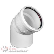 Отвод PP-H белый бесшумный б/н Дн50х45гр в/к РосТурПласт 24552
