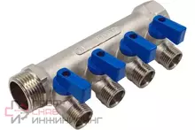 Коллекторы с шаровыми клапанами Okseler 1x1/2НР, 4 выхода