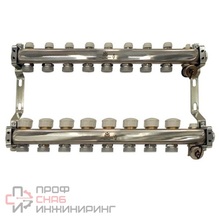 Коллекторный блок для теплого пола и радиаторного отопления 1"x3/4"EU отверстий-8, в комплекте: термостат., Gekon_Armatura