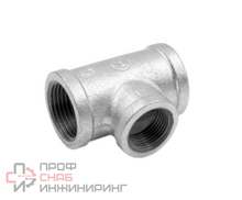 Тройник Fittex PLUS чугун переходной оцинкованный Ду50х20 (2"х3/4") м/м
