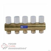 Коллектор Giacomini латунь клап терм 1" вн/р 5в 3/4" ЕК н/р 50мм R553VY045