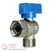 Кран шаровой угловой 3/4 НВ ручка-флажок синяя ELSEN