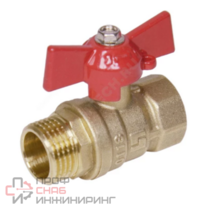 Кран шаровой латунь бабочка SantechSystems 11б27п1 Ду25 Ру16