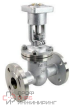 Задвижка клиновая 30нж964нж DN.ru GVWR2434M-2W-F-ОСТ Ду80 Ру25 двусторонняя, фланцевая, клин - двухдисковый, шпиндель - выдвижной, корпус - нержавеющая сталь, уплотнение - металл, с голым штоком