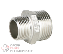 Ниппель переходной GENEBRE 0245 04 02, DN015 x DN008 (1/2” x 1/4")  PN20, корпус - AISI316 (CF8M)  НР-НР