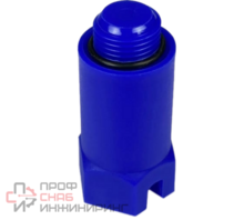 Заглушка длинная РОСТУРПЛАСТ 1/2 пластик синяя
