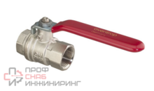Кран шаровой Oventrop Optibal, DN-20, 3/4", ВВ, PN, бар-16, ручка-рычаг из оцинкованной стали, никелированный