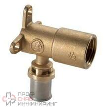 Угольник, 90°, В, 3/4", 26 x 3, латунь, с кронштейном Giacomini