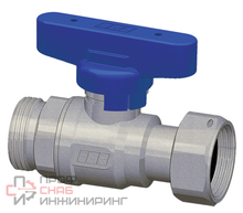 Шаровой кран FAR хромир. 3/4' НР-накидн.гайка бабочка синий