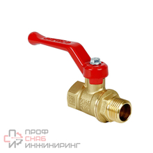 Кран шаровой N/P59 для ВОДЫ 1/2 ВР/НР ручка-рычаг латунный 11Б27фт1М (80/20)