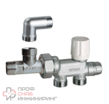 Терморегулирующий узел бокового подключения FAR для двухтрубных систем (комплект: 1464+угольник)