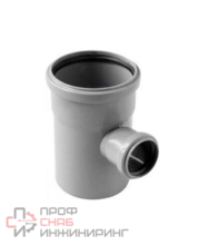 Тройник PP-H серый б/н Дн50х40х87гр переходной в/к VALFEX 24050040